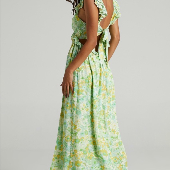 Showpo Green Floral Maxi Dress - Picture 6 of 12